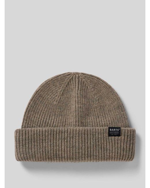 Barts Beanie Met Labeldetail, Model 'Feodore' in het Brown voor heren