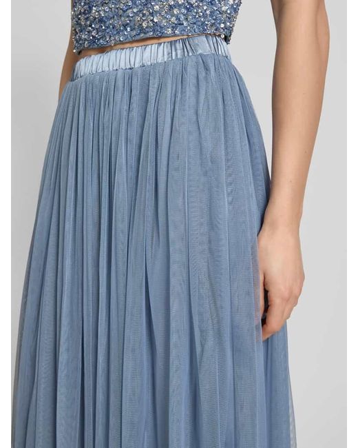 LACE & BEADS Blue Cocktailrock mit elastischem Bund