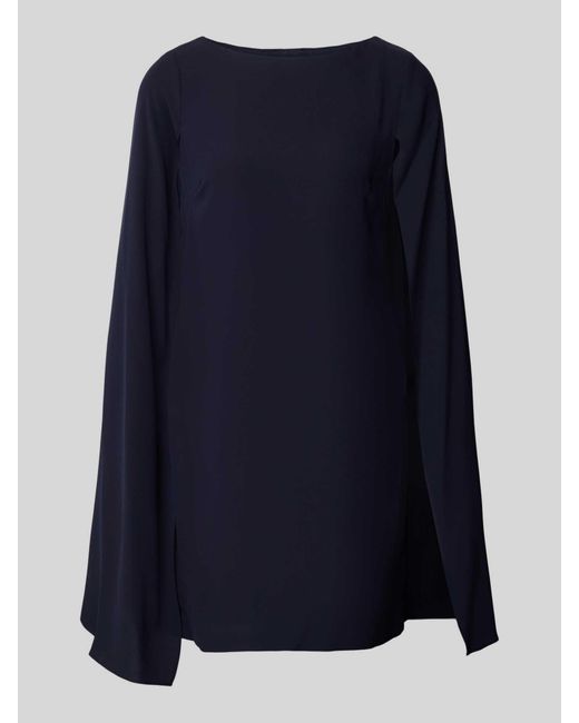 Ralph Lauren Cocktailjurk Met Ronde Hals, Model 'Petra' in het Blue