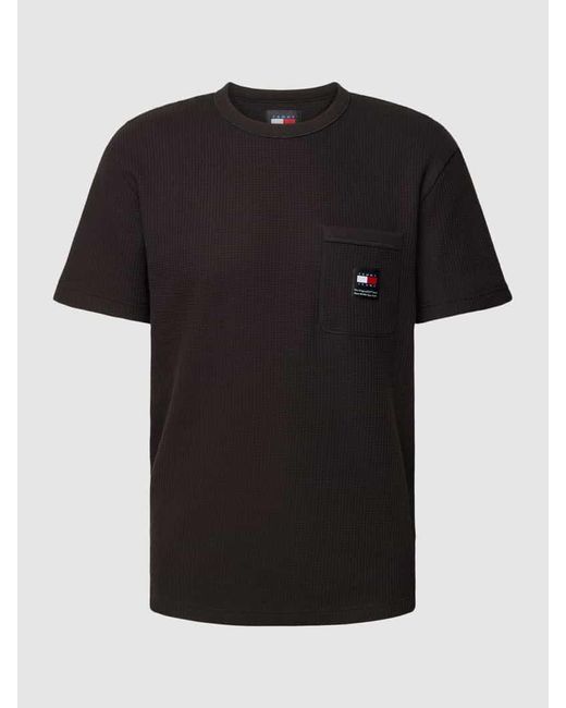 Tommy Hilfiger T-Shirt mit Brusttasche in Black für Herren
