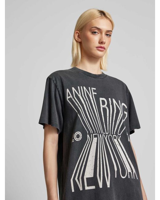 Anine Bing Black T-Shirt aus reiner Baumwolle
