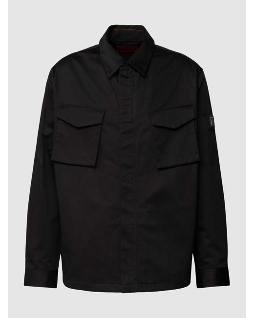 HUGO Jacke mit Label-Patch Modell 'Efris' in Black für Herren