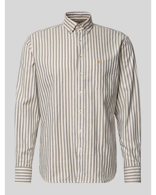 Fynch-Hatton Regular Fit Vrijetijdsoverhemd Met Button-Downkraag in het White voor heren