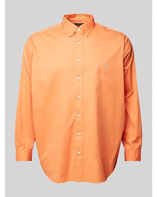 Ralph Lauren PLUS SIZE Freizeithemd mit Button-Down-Kragen in Orange für Herren
