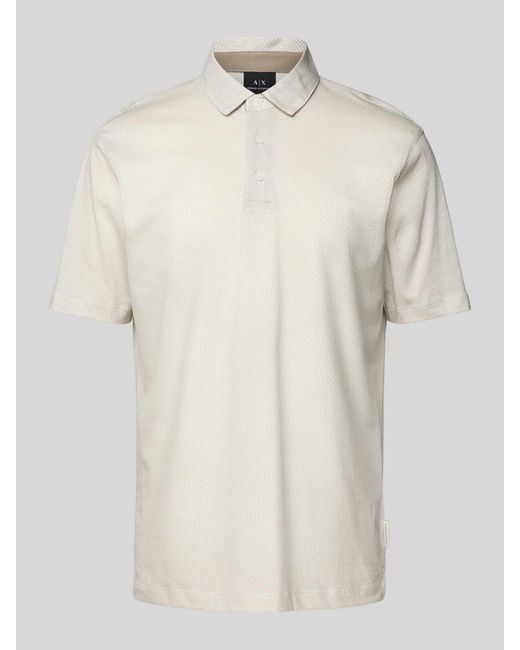 ARMANI EXCHANGE Poloshirt Met Korte Knoopsluiting in het White voor heren