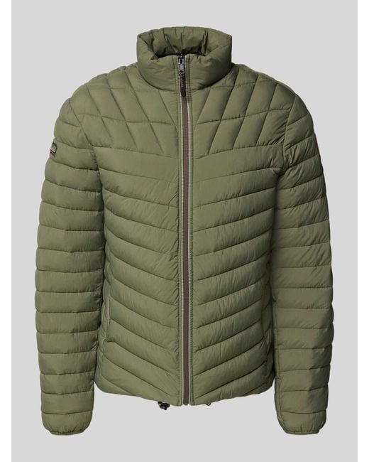 Napapijri Regular Fit Gewatteerd Jack Met Gevoerde Opstaande Kraag, Model 'Lapaz' in het Green voor heren