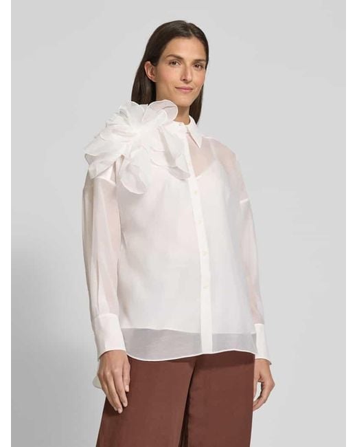 Ted Baker White Loose Fit Hemdbluse mit Knopfleiste