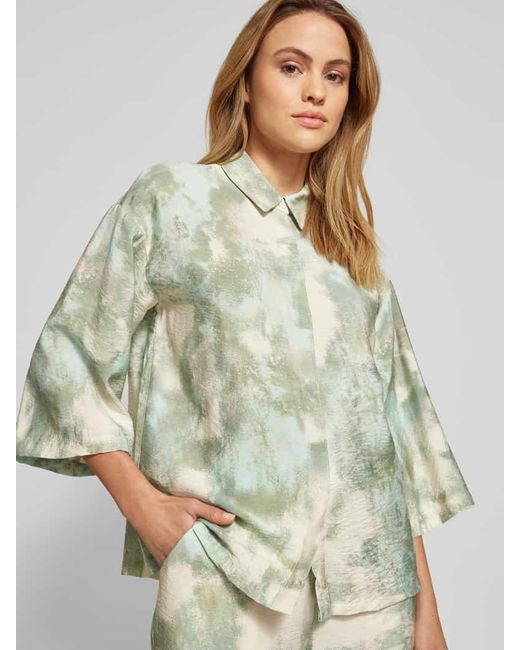 B.Young Metallic Relaxed Fit Bluse mit 3/4-Arm Modell 'IBINE'
