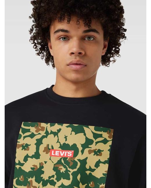 Levi's Sweatshirt mit Label-Print in Blue für Herren