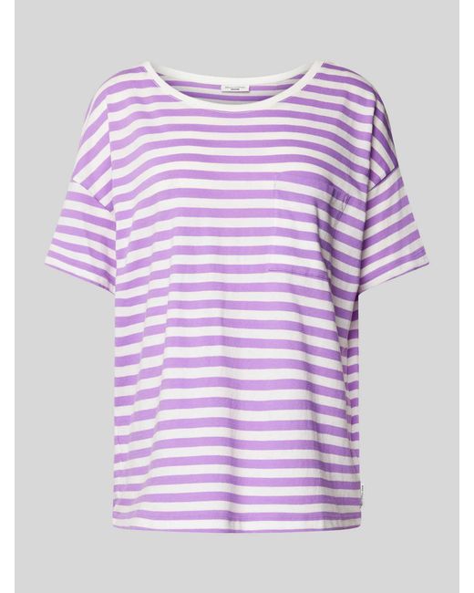 Marc O' Polo Purple T-Shirt mit Rundhalsausschnitt