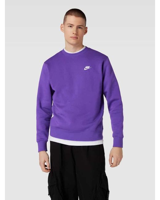 Nike Sweatshirt mit Label-Stitching Modell 'NSW CREW' in Blue für Herren