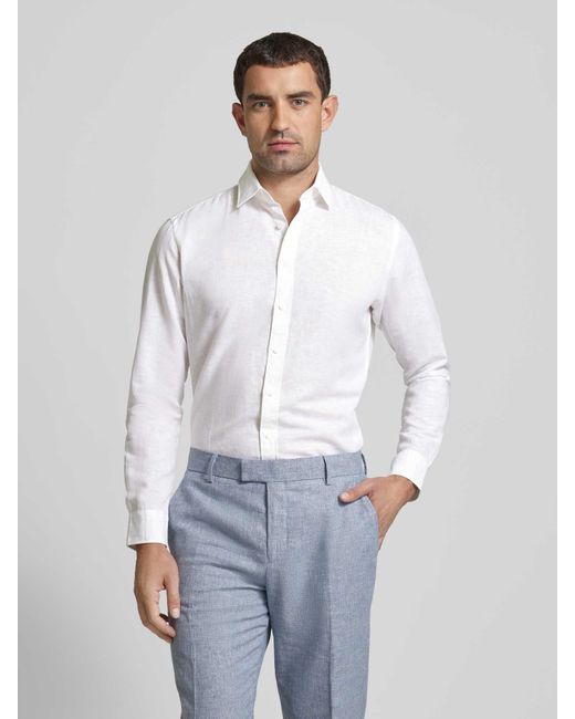 Jake*s Slim Fit Business-Hemd mit Kentkragen in White für Herren