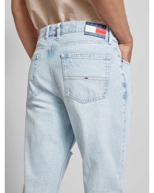 Tommy Hilfiger Relaxed Tapered Fit Jeans im Destroyed-Look Modell 'ISAAC' in Blue für Herren