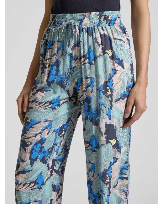 Schiesser Straight Leg Pyjamabroek Met Vaste Plooien in het Blue
