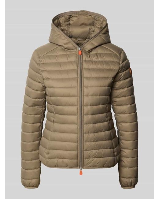 Save The Duck Green Steppjacke mit Zweiwege-Reißverschluss Modell 'DAISY'