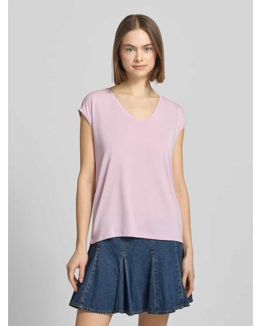 Pieces Pink Relaxed Fit T-Shirt aus Modal-Mix Modell 'KAMALA'