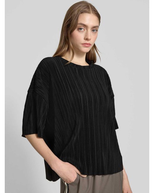ONLY Boxy Fit T-shirt Met Plissés in het Black
