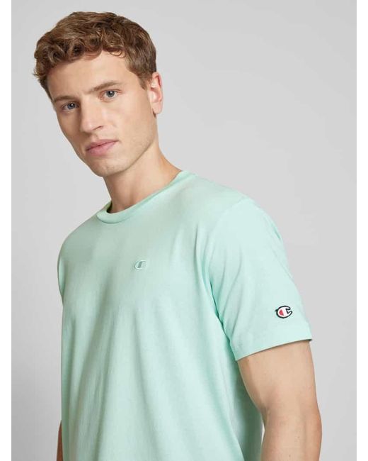 Champion T-Shirt mit Logo-Stitching in Green für Herren