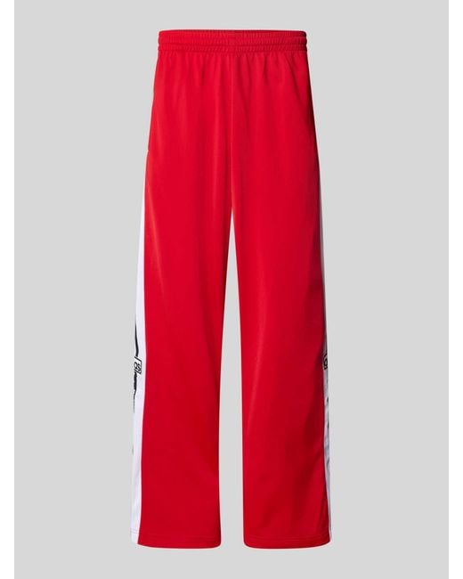 Adidas Originals Trainingsbroek Met Drukknopen Opzij En Elastische Band in het Red voor heren