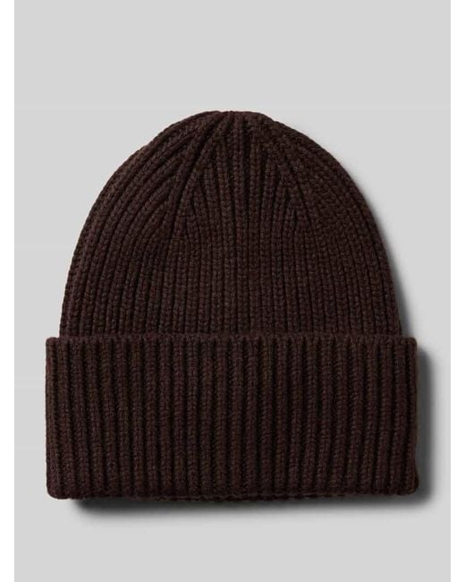 someday. Brown Strickmütze mit breitem Umschlag Modell 'Beky soft'