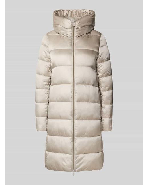 Save The Duck Natural Steppmantel mit Stehkragen Modell 'LYSA'