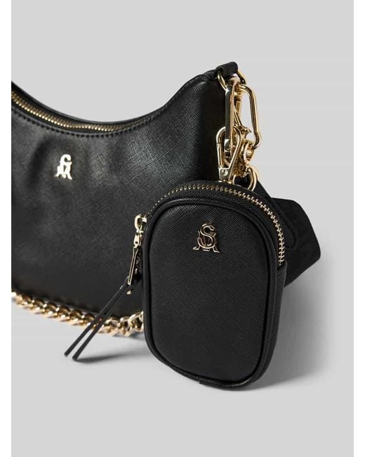 Steve Madden Black Shoulder Bag mit Logo-Applikation Modell 'Sin'