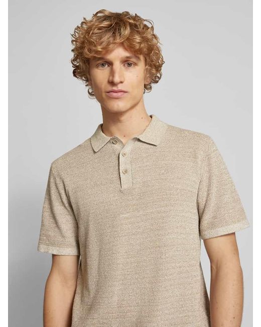 Jack & Jones Regular Fit Poloshirt aus Baumwoll-Mix Modell 'GEORGE' in Natural für Herren