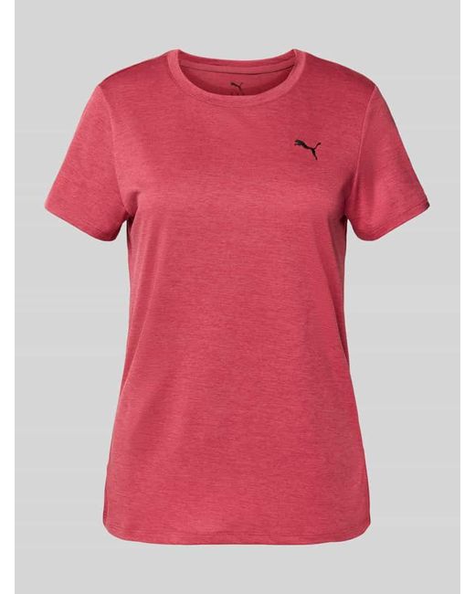 PUMA Pink T-Shirt mit Logo-Print Modell 'ESSENTIAL'