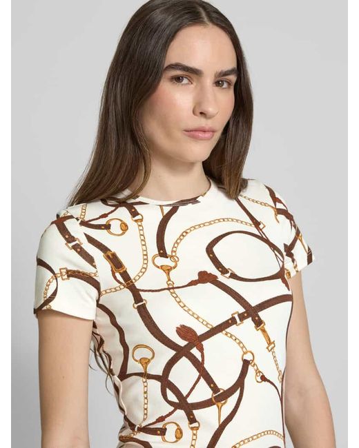Ralph Lauren Natural T-Shirt Mit Rundhalsausschnitt Modell 'Alli'