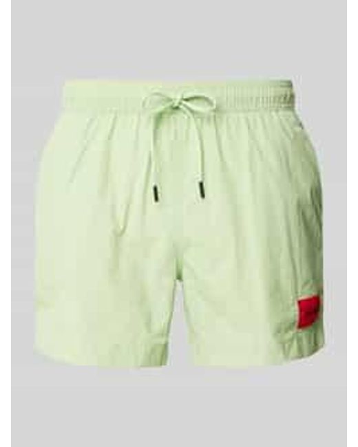 HUGO Regular Fit Zwembroek Met Labelpatch in het Green voor heren