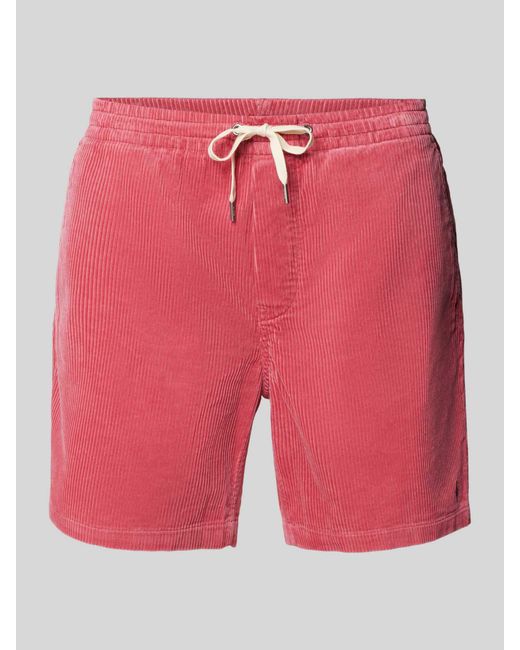 Polo Ralph Lauren Korte Regular Fit Corduroy Broek Met Tunnelkoord in het Pink voor heren
