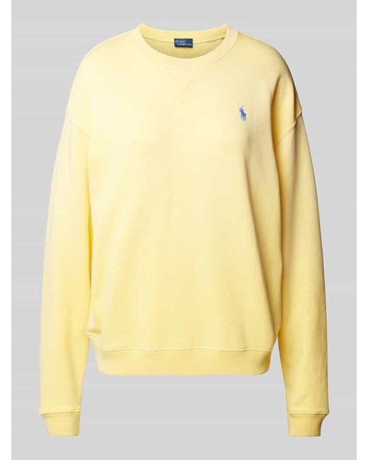 Polo Ralph Lauren Yellow Sweatshirt mit Logo-Stitching