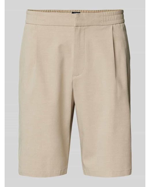 Mcneal Regular Fit Bermudas mit Hakenverschluss in Natural für Herren