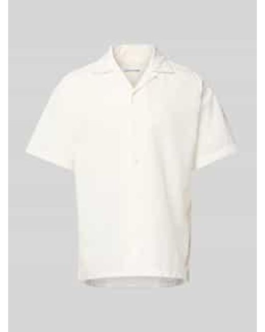 Jack & Jones Regular Fit Vrijetijdsoverhemd Met Resortkraag in het White voor heren