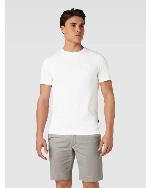 Joop! T-Shirt mit Label-Stitching Modell 'Cosimo' in White für Herren