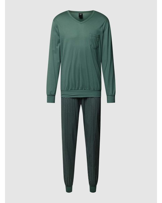 Calida Pyjama Met V-hals in het Green voor heren