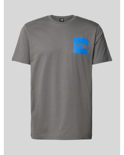 The North Face T-shirt Met Labelprint in het Gray voor heren