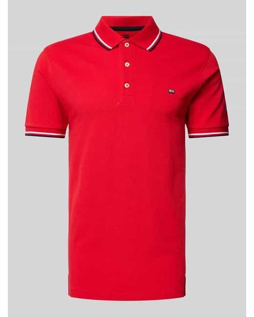 Christian Berg Men Poloshirt mit Label-Detail in Red für Herren