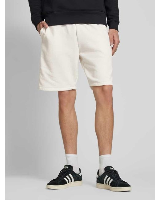 Dickies Regular Fit Sweatshorts mit Tunnelzug Modell 'MAPLETON' in White für Herren