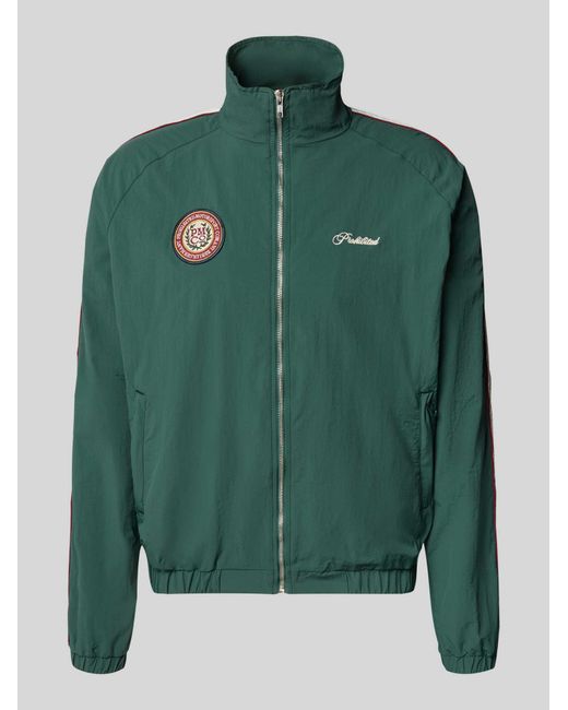 Prohibited Trackjacket Met Labelstitching Model 'Slipstream' in het Green voor heren