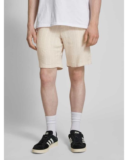 Jack & Jones Regular Fit Shorts mit Tunnelzug Modell 'MYKONOS' in Natural für Herren