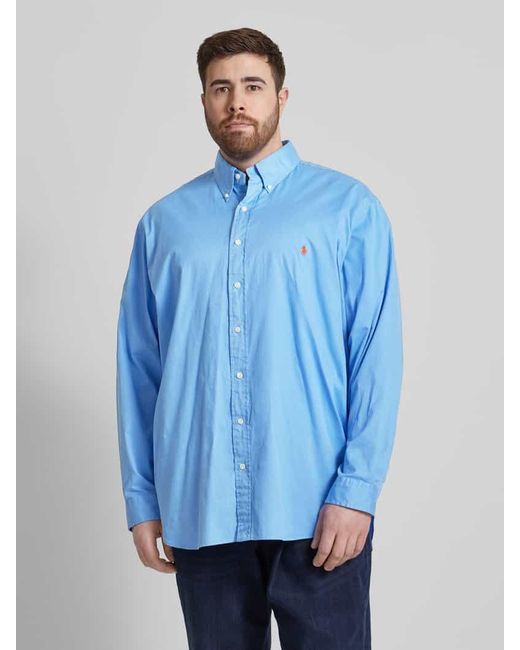 Ralph Lauren PLUS SIZE Freizeithemd mit Button-Down-Kragen in Blue für Herren