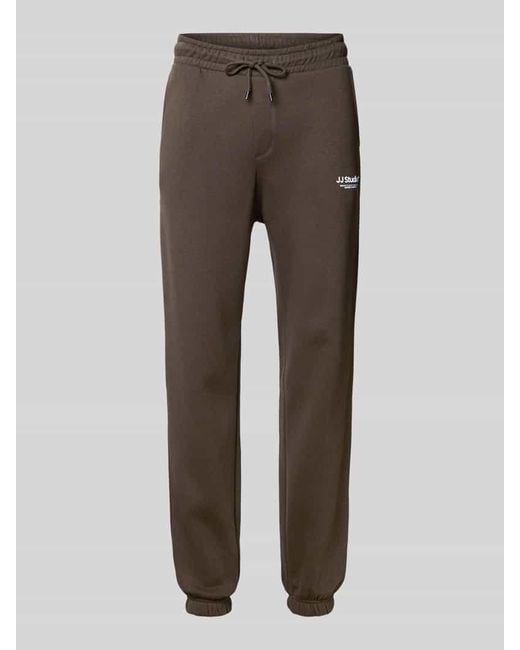 Jack & Jones Regular Fit Sweatpants mit elastischen Bund Modell 'KANE' in Brown für Herren