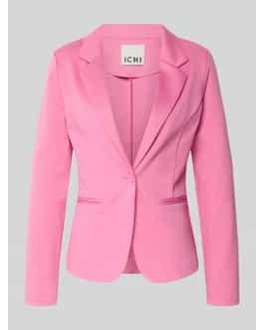 Ichi Regular Fit Blazer Met Viscose Model 'Kate' in het Pink