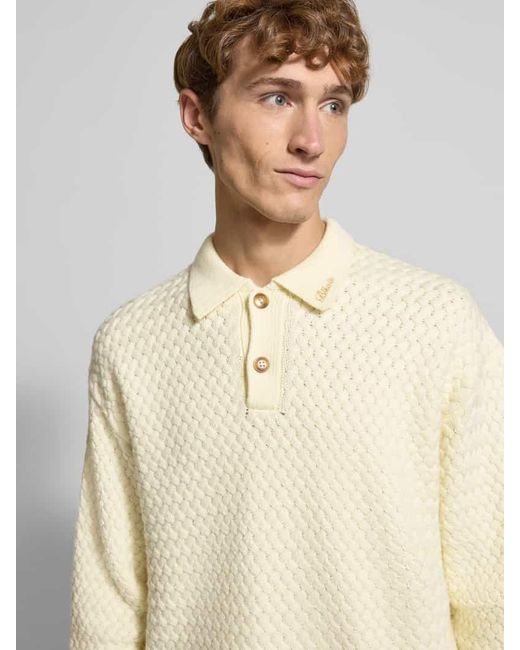BLKVIS Strickpullover mit Polokragen Modell 'Script' in Natural für Herren