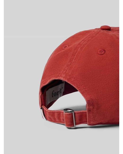 Forét Basecap mit Label-Stitching in Red für Herren