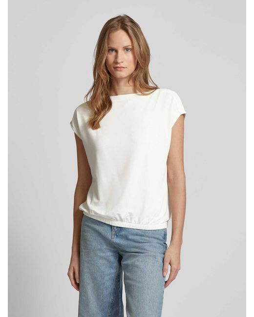 Opus White T-Shirt mit Kappärmeln Modell 'Srippi'
