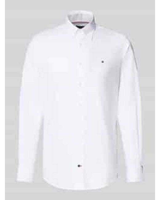 Tommy Hilfiger Regular Fit Zakelijk Overhemd Van Puur Katoen in het White voor heren