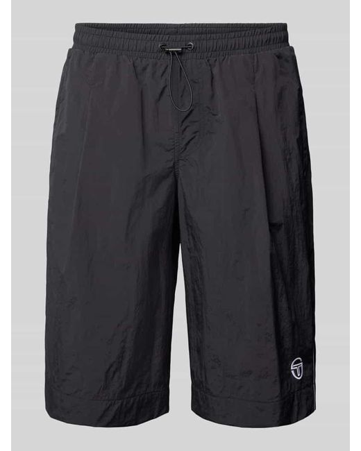 Sergio Tacchini Regular Fit Shorts Mit Bundfalten Modell 'Ispica' in Blue für Herren