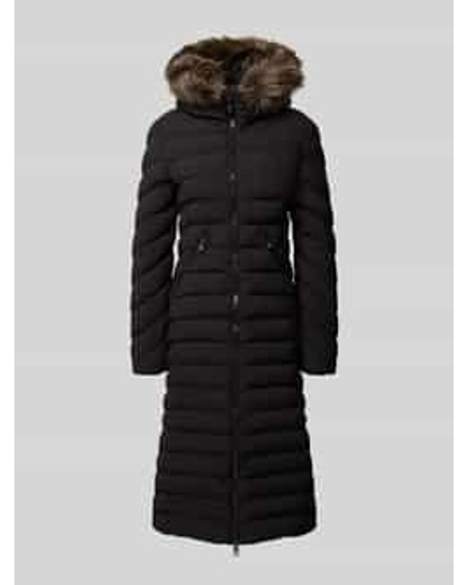 Superdry Gewatteerde Lange Jas Met Tweewegsritssluiting, Model 'Fuji' in het Black